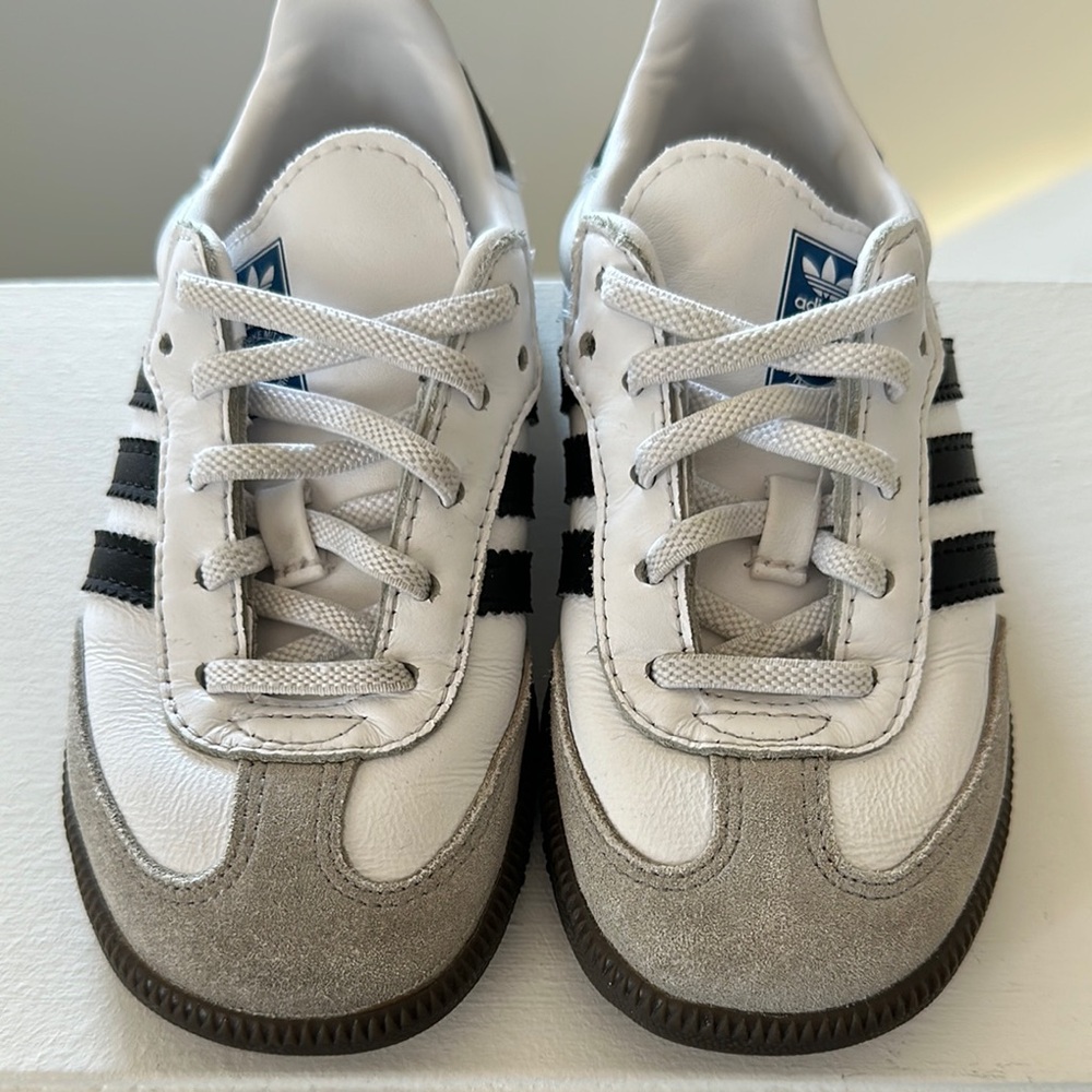 Adidas White and Black Samba Sneakers Classic Design